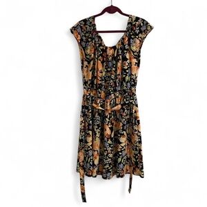 LC Lauren Conrad floral print dress with belt